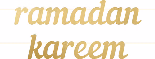 Peacock Supplies Gold Ramadan Kareem Hanging Letter Pennant Banner