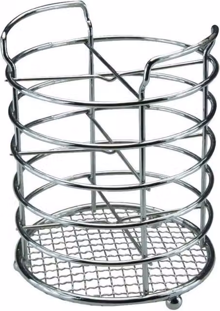 KORVIXA Silver Metal Cutlery Holder and Utensil Caddy