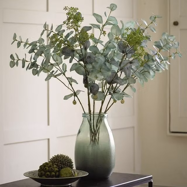 Bloom Artificial Eucalyptus Floral Bundle in Green and Silver