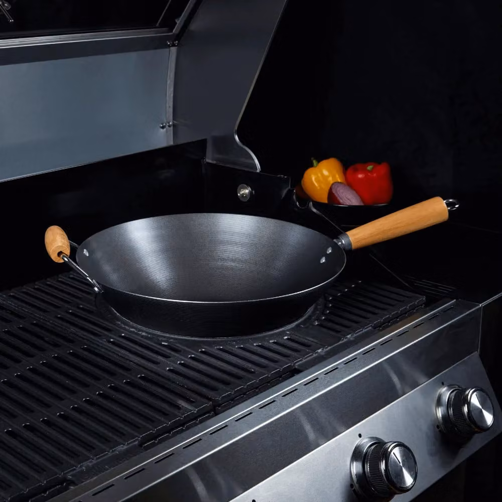 Grillstream Non-Stick Wok, Black