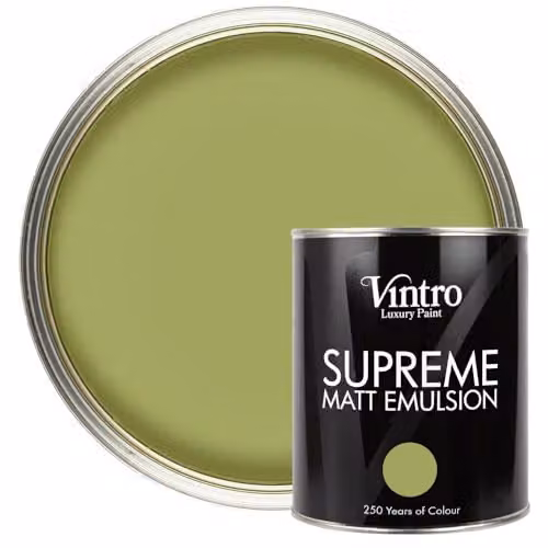 Vintro Luxury Matt Emulsion Multi Surface Paint in Green Sage, 1L
