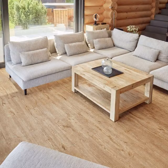 Novecrafto Self Adhesive Wood Look Vinyl Floor Planks, Pack of 7, Beige and Brown, W: 91.4 cm, H: 15.2 cm – 1