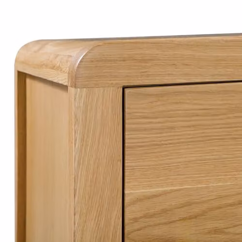 Julian Bowen Curve 3 Drawer Chest in Oak – 2