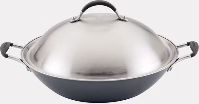 Circulon Scratch Defence Non-Stick Wok, Grey, Diameter: 36 cm
