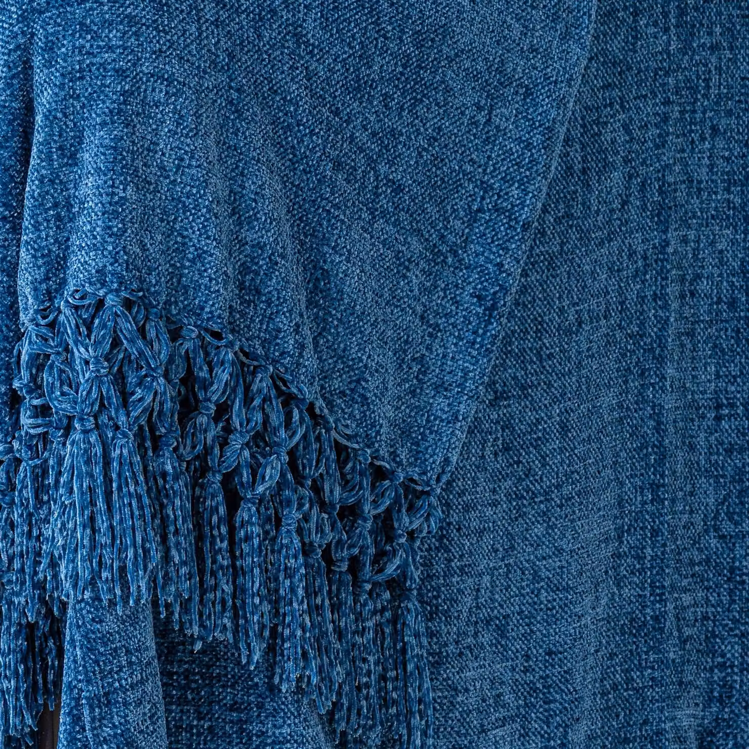 Luxury Living Cobalt Blue 100% Acrylic Throw, W: 200 cm, D: 150 cm – 2