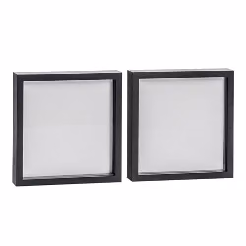 Nicola Spring 3D Shadow Box Photo Frames, Pack of 2, Black, W/H: 50.8 x 50.8 cm