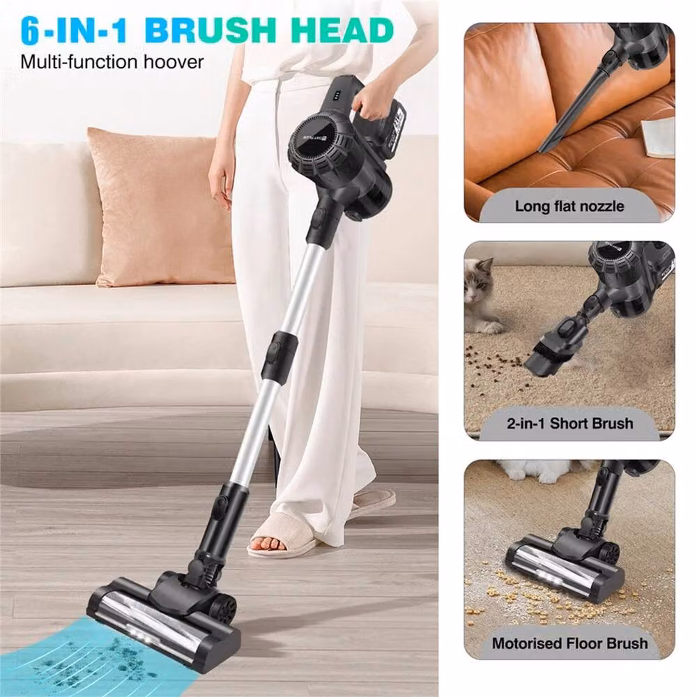 SPETLEK Cordless Bagless Stick Vacuum Cleaner with Pet Hair Function, Black – 3