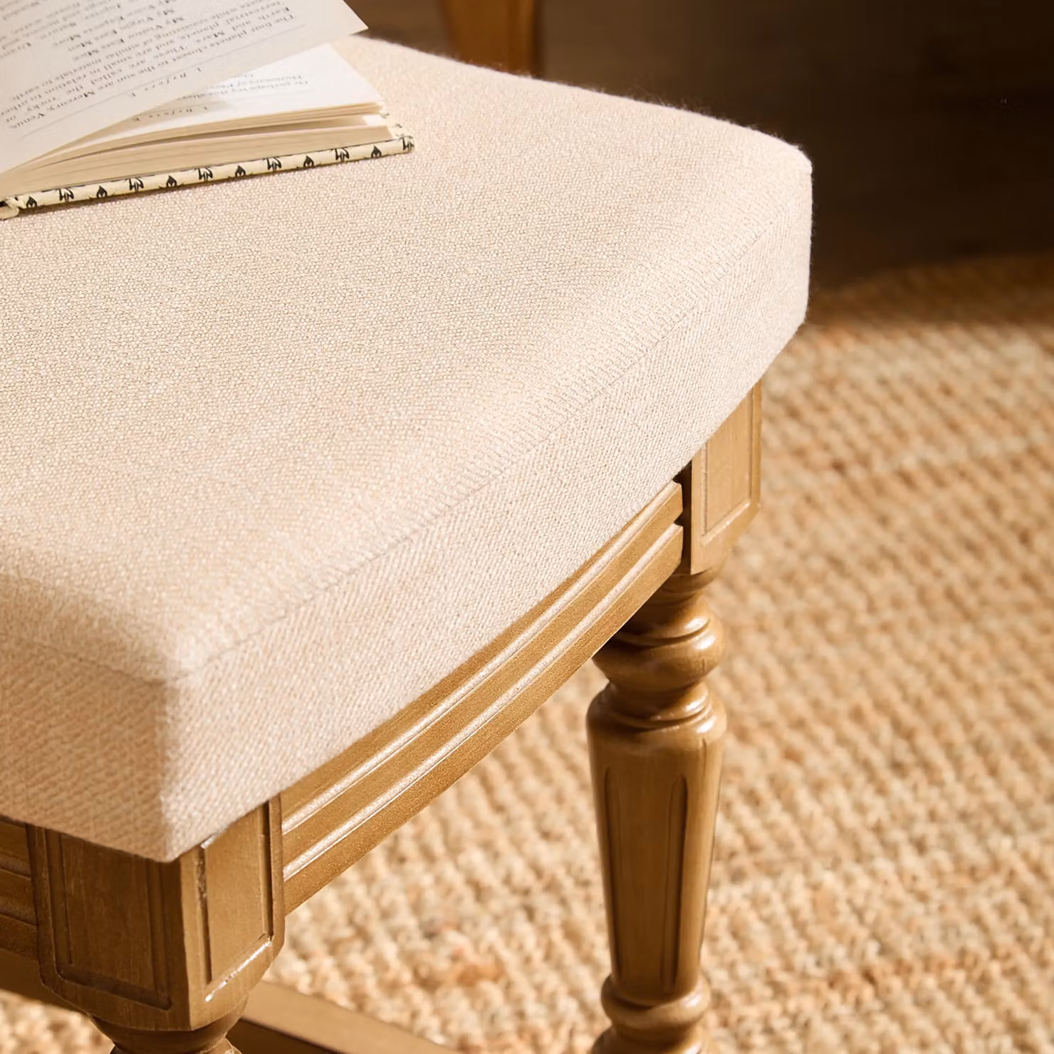 Voyage Maison Eloise Wooden Footstool in Beige – 2