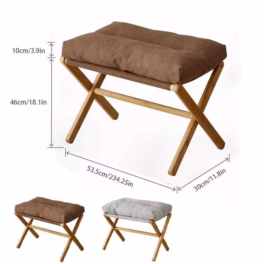 FORGEVIO Foldable Coffee Under Desk Foot Stool in Brown – 2