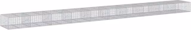 Berkfield Home Silver Galvanised Steel Gabion Basket with Cover, W: 100 cm, D: 50 cm, H: 100 cm – 1