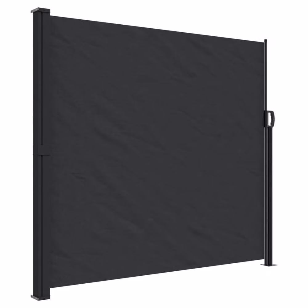 Berkfield Home Retractable Side Awning in Black, Wall-Mounted Polyester, W/H: 500 x 180 cm – 2