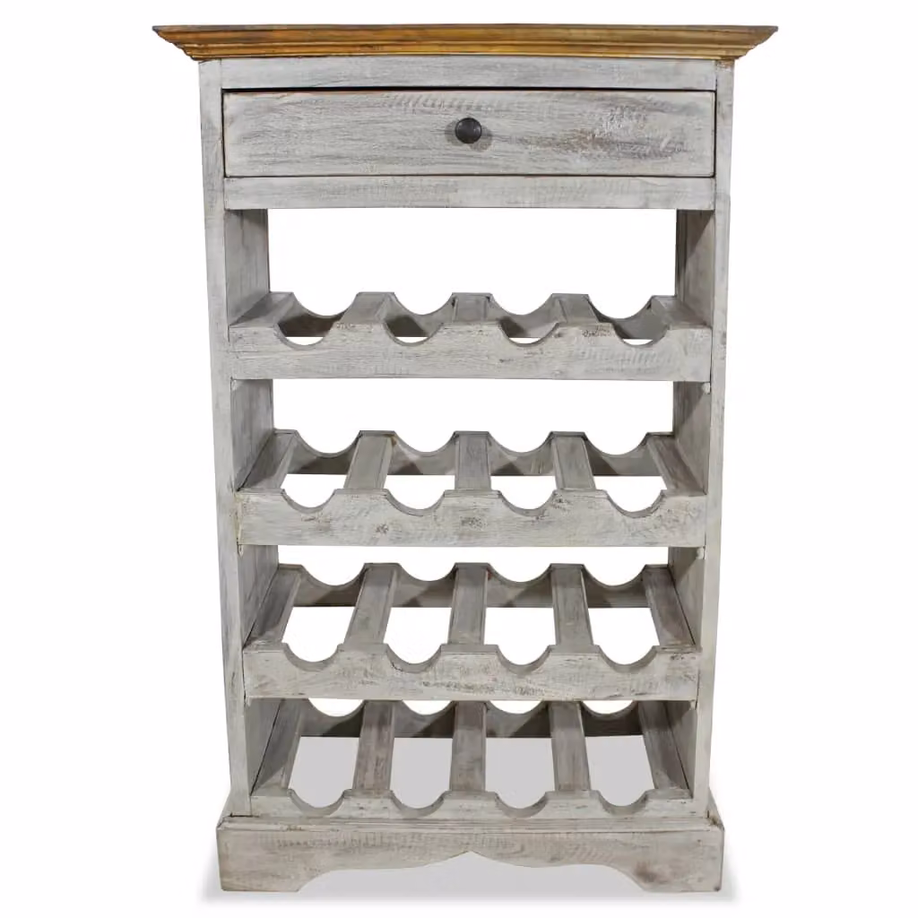 Berkfield Home Solid Reclaimed Wood Wine Rack in Brown, W/D/H: 55 x 23 x 85 cm – 2