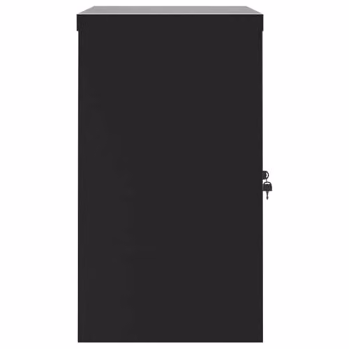 vidaXL Modern Black Metal File Cabinet with Lock and Adjustable Shelves, W/D/H: 90 x 40 x 70 cm – 5