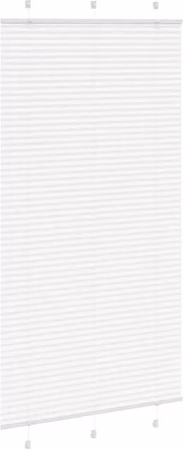 Berkfield Home Single Pleat Polyester Blind in White, W: 105 cm, H: 200 cm