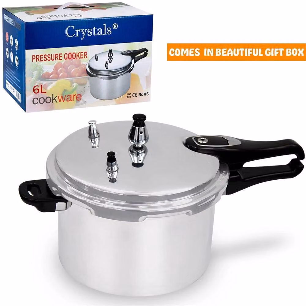 Nordara 6L Dual Handle Aluminium Pressure Cooker in Silver – 3