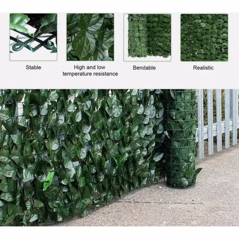 SPETLEK 3m Artificial Ivy Leaf Hedge in Green – 5