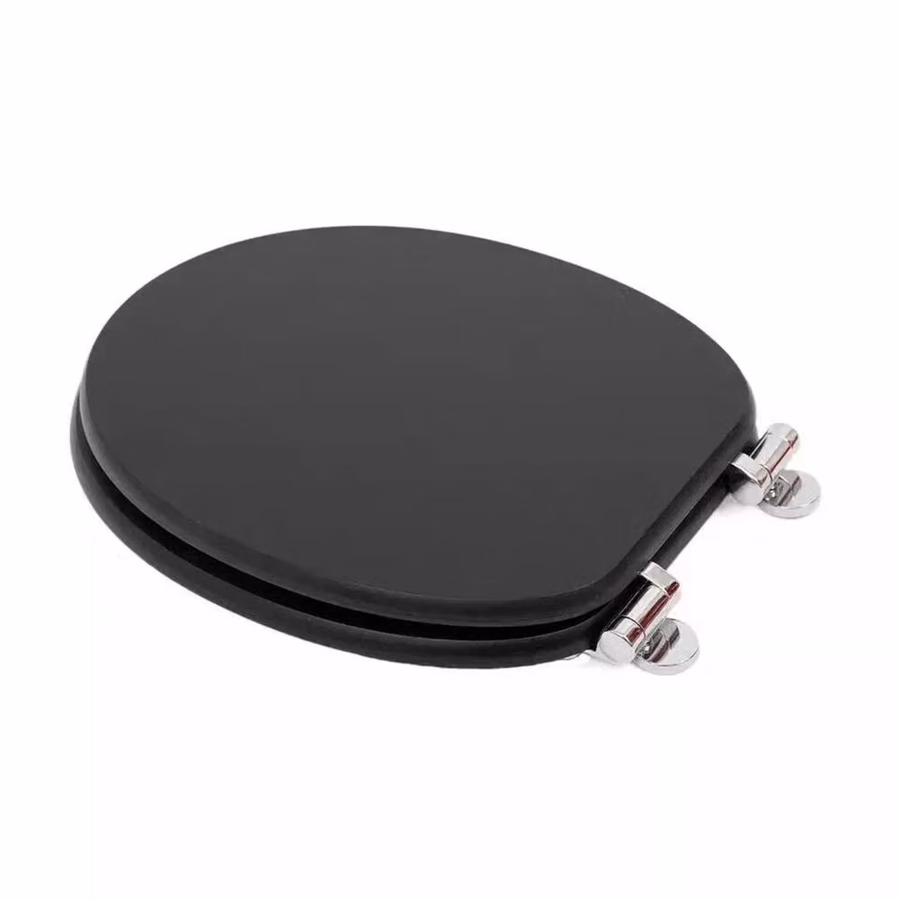 EONLION Universal Oval Bathroom WC Toilet Seat in Black – 4