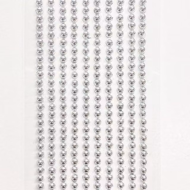 Syntego 500 Metallic Silver Round Pearls