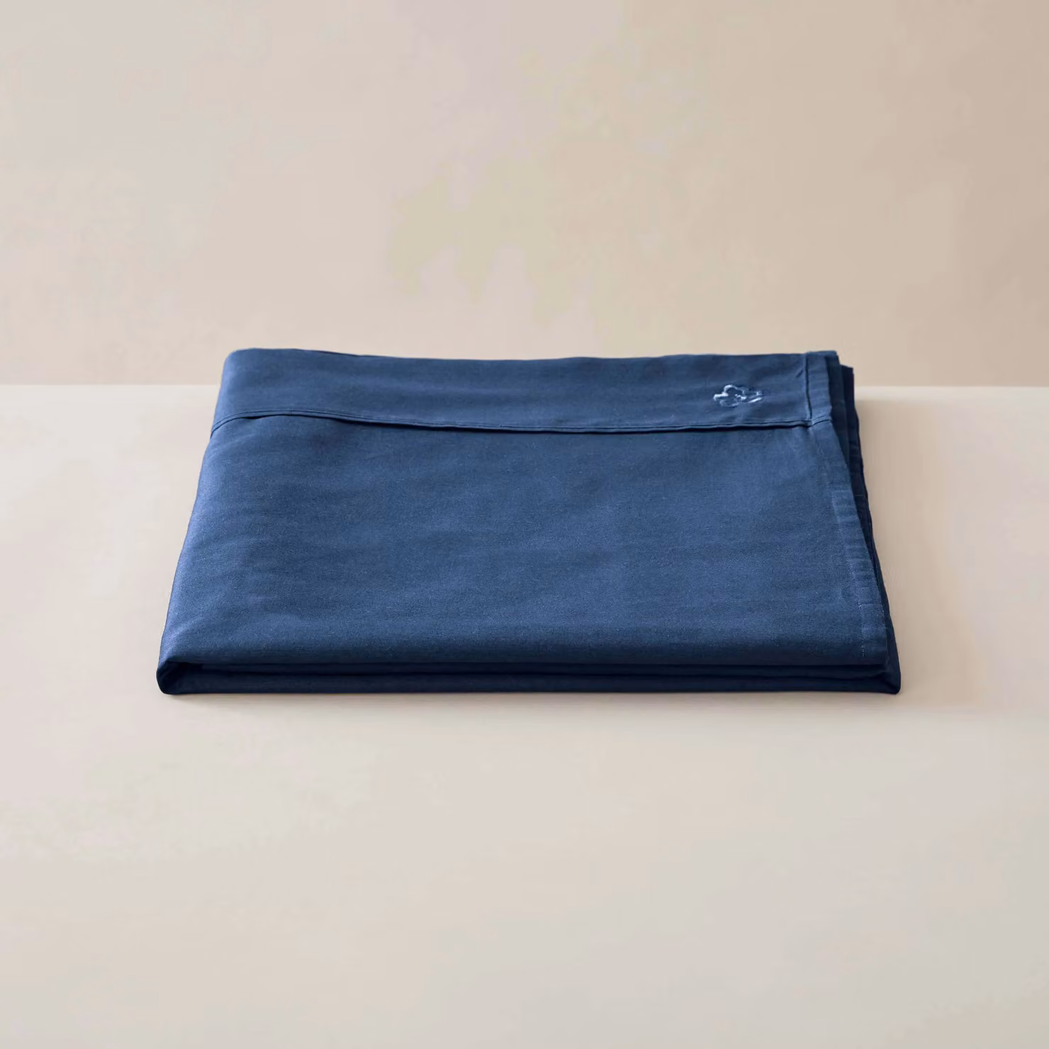 Ted Baker 250 Thread Count Mako Satin Cotton Plain Dye Flat Sheet, Blue, W: 200 cm x L: 200 cm – 2