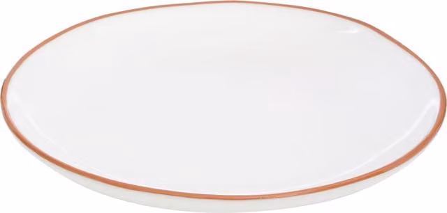 Orsina Calisto Glazed Terracotta Dinner Plate, White – 2
