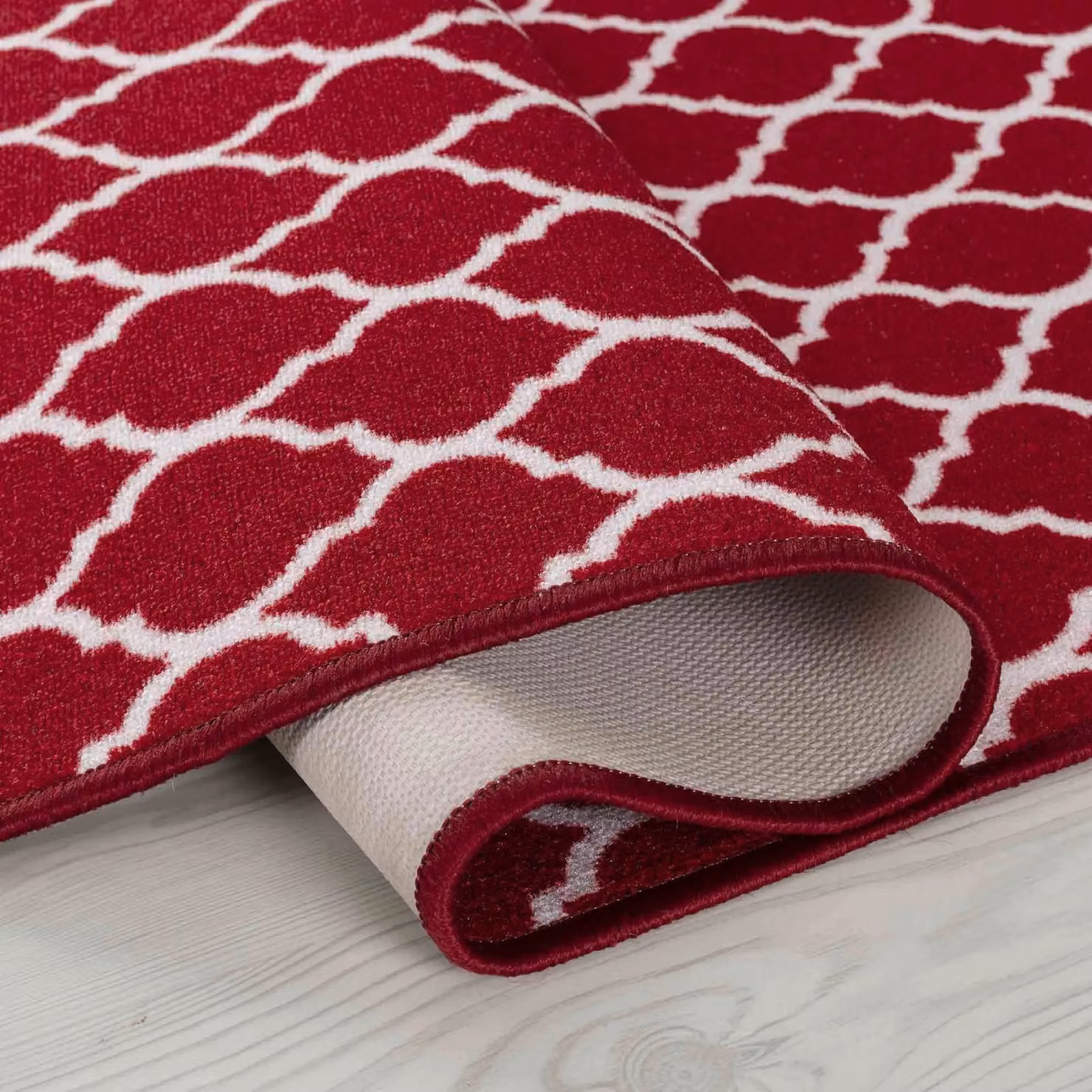 Desire Rugs Serdim Havana Non-Slip Trellis Design Washable Doormat, Red, W: 60 cm, D: 40 cm – 3