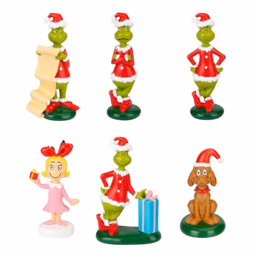 VFM e-Store Grinch Christmas Tree Hanging 3D Animal Decorations, Multicolour, 6 Pack, H: 8 cm x W: 3 cm – 1