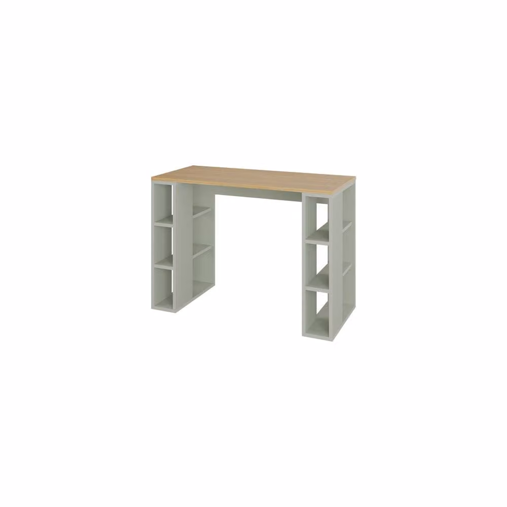 Decortie Colmar Modern Writing Desk with Integrated Open Shelves in Multicolour – 2