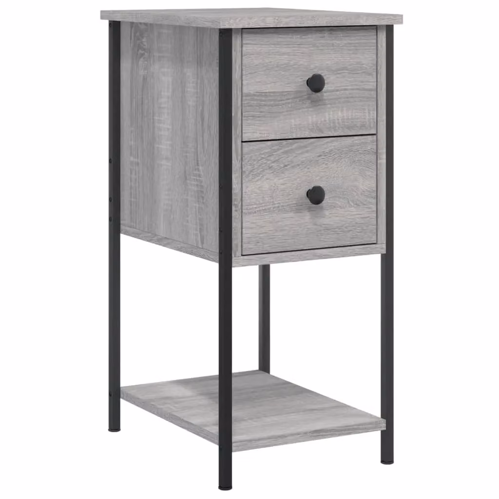 Berkfield Home Grey Sonoma Bedside Cabinet in Engineered Wood, W/D/H: 32 x 42 x 70 cm – 2