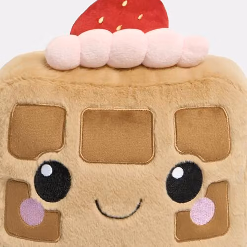 OHS Honey Waffle Plush Pillow, Yellow and Beige Decorative Fleece Scatter Cushion, W/D/H: 25 x 25 x 25 cm – 4
