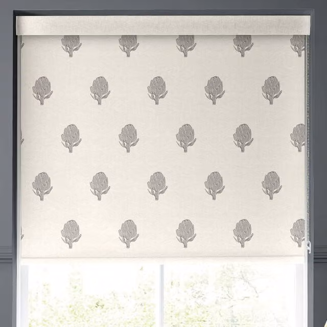 Emily Bond Globe Made to Measure Blackout Roller Blind in Pebble Floral Pattern