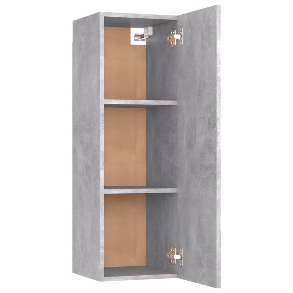 Berkfield Home Modern Wall Mounted TV Cabinet in Grey MDF, W/D/H: 30.5 x 30 x 90 cm – 2