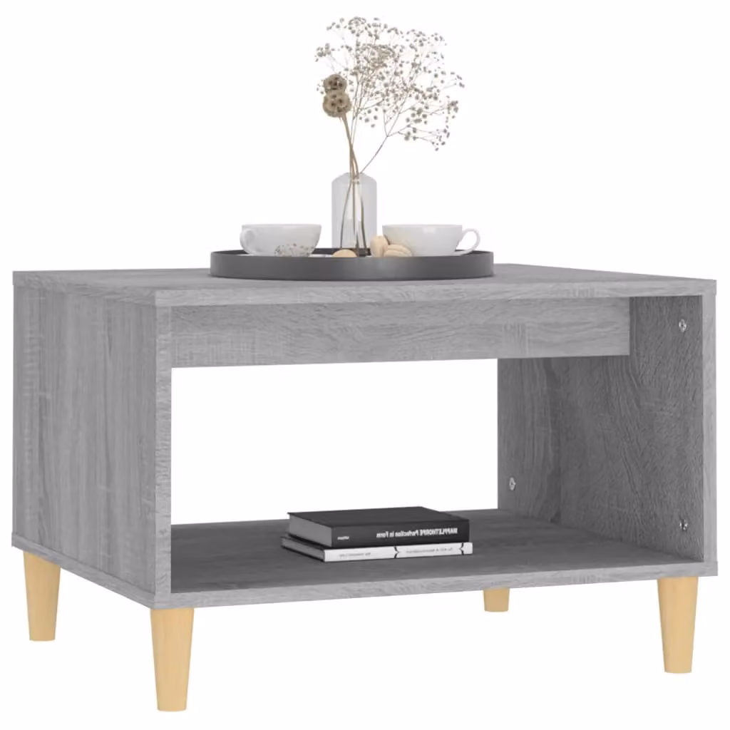 Berkfield Home Grey Sonoma Coffee Table in Engineered Wood W/D/H: 60 x 50 x 40 cm – 3
