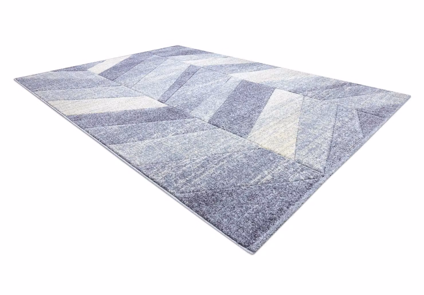 RugsX Feel Geometric Modern Rug in Purple, W: 140 cm, D: 190 cm – 2