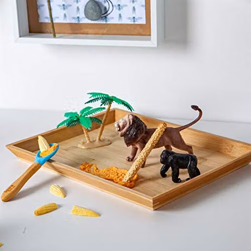 Argon Tableware Rectangular Bamboo Serving Tray, Brown, W: 33 cm, D: 25 cm, H: 2.5 cm – 3