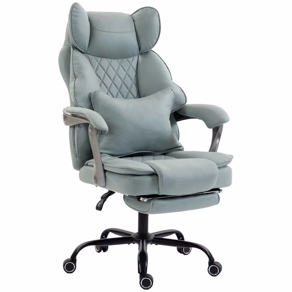 STILVORA Big & Tall Executive Office Chair with Headrest and Footrest in Green – 4