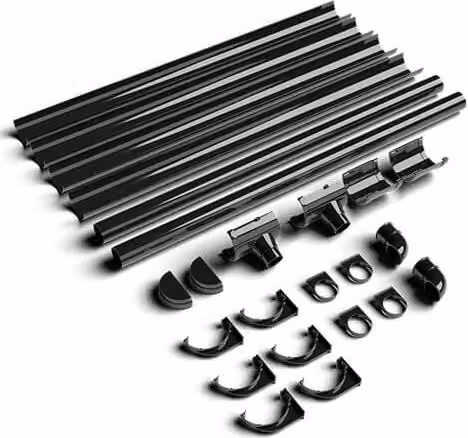FloPlast Mini Gutter Shed Pack Apex Style Roof in Black