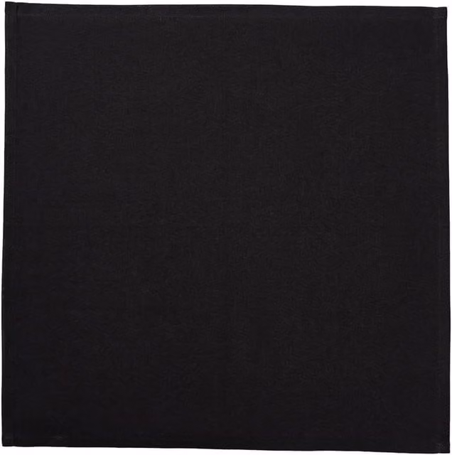Nutshell Plain Black Cotton Napkin