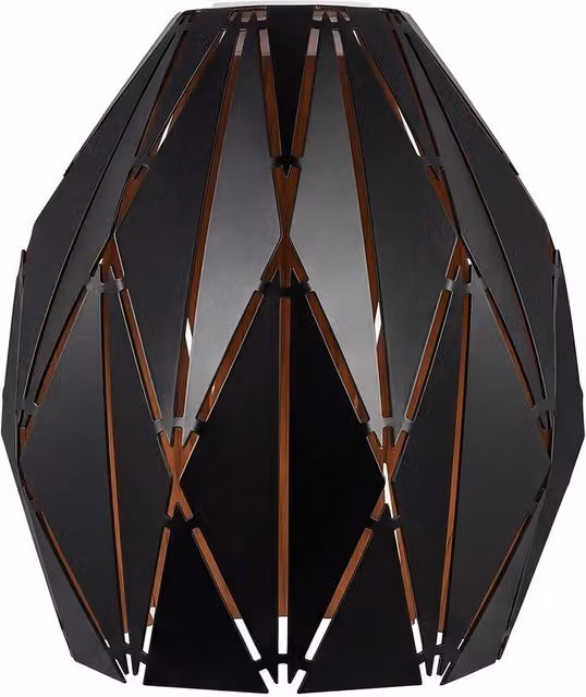 Emitto Geometric Metal Pendant Ceiling Light Shade in Black and Gold/Brass
