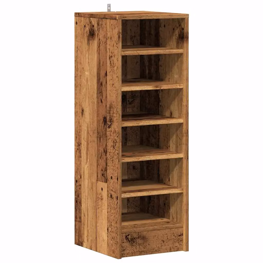Berkfield Home Old Wood Shoe Cabinet in Brown, W/D/H: 32 x 35 x 92 cm – 2
