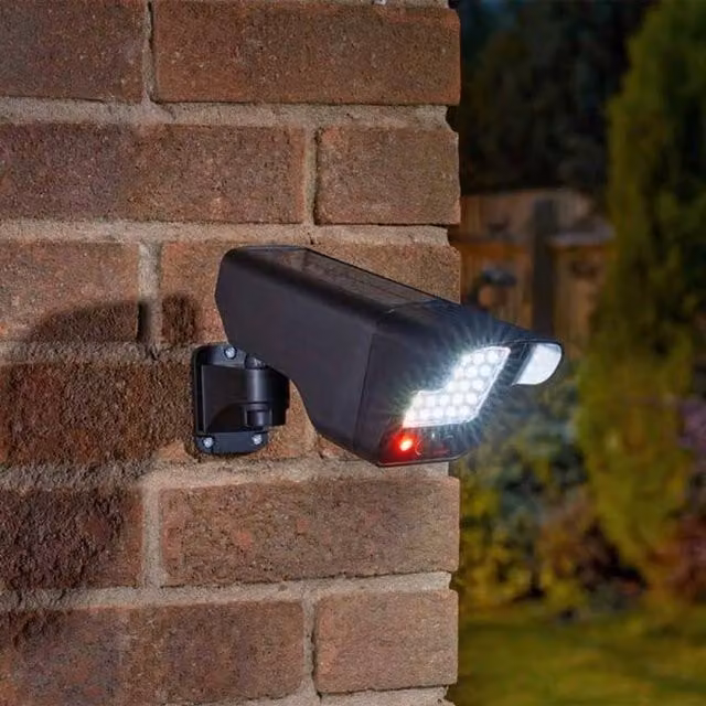 Marco Paul Black Dummy CCTV Camera with LED Floodlight and Motion Sensor – 1