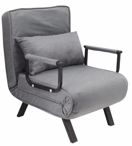 Hygrad Built to Survive 4 in 1 Foldable Single Sofa Bed Recliner with Pillow, Grey – 6