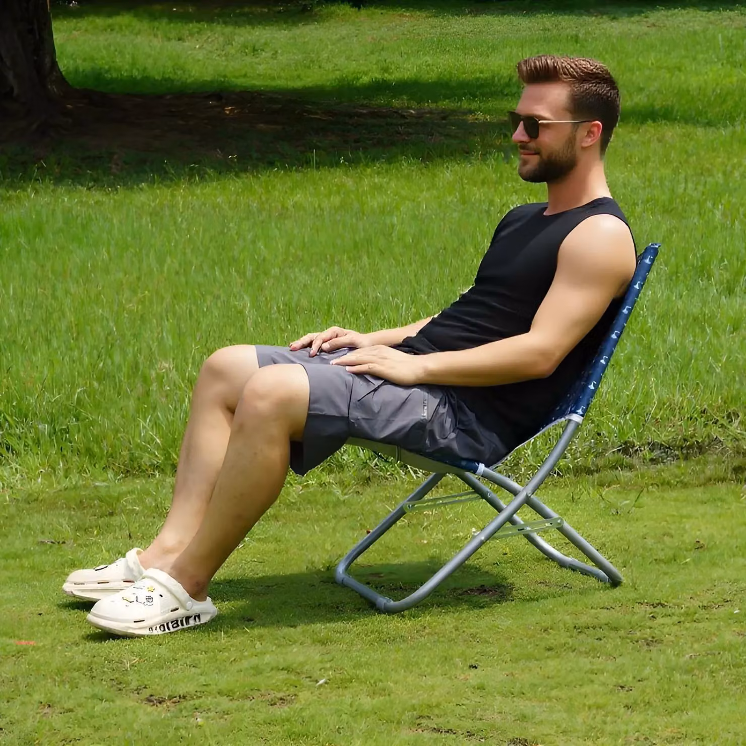 Gr8 Garden Blue Folding Beach Chair for Adults – 2