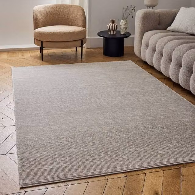 THE RUGS Carmel Modern Striped Area Rug in Beige, W: 160 cm, D: 230 cm