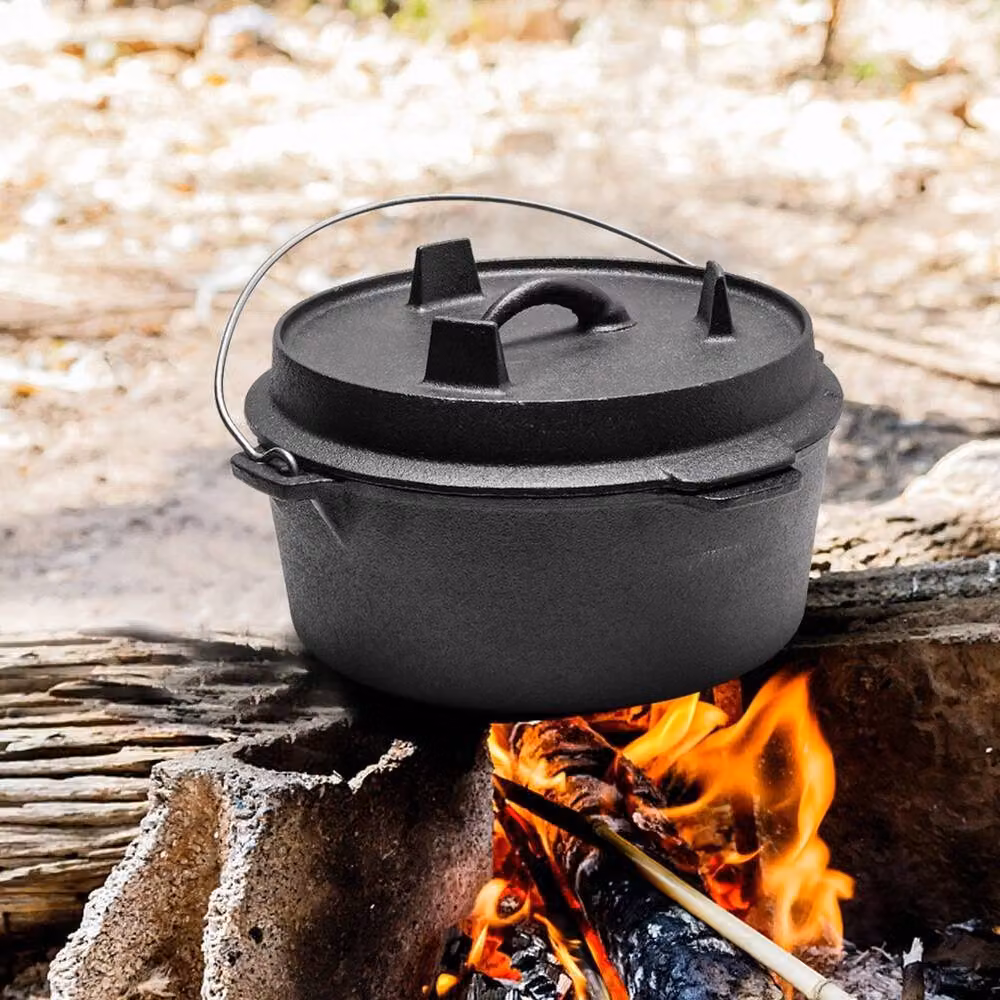Havendro Cast Iron Oven Lid Lifter Stand and Soup Pot in Black – 5