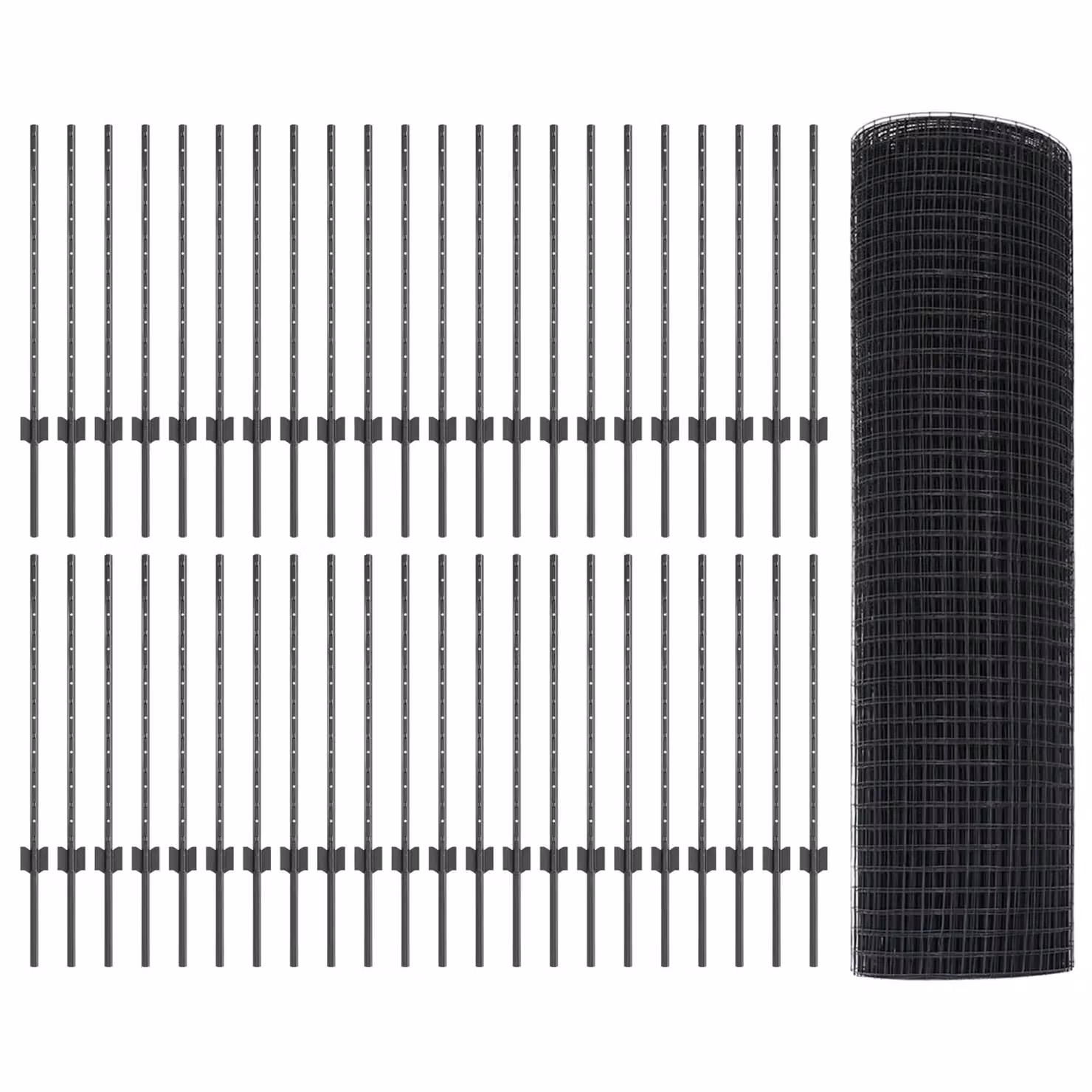 Berkfield Home Grey Galvanised Steel Welded Wire Fence with 44 U-Profile Posts, 0.8 x 100 m – 3