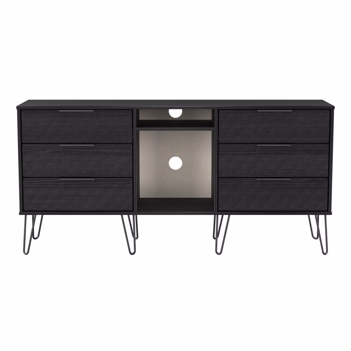 2 U Islay Ready Assembled 6 Drawer Sideboard in Black – 2