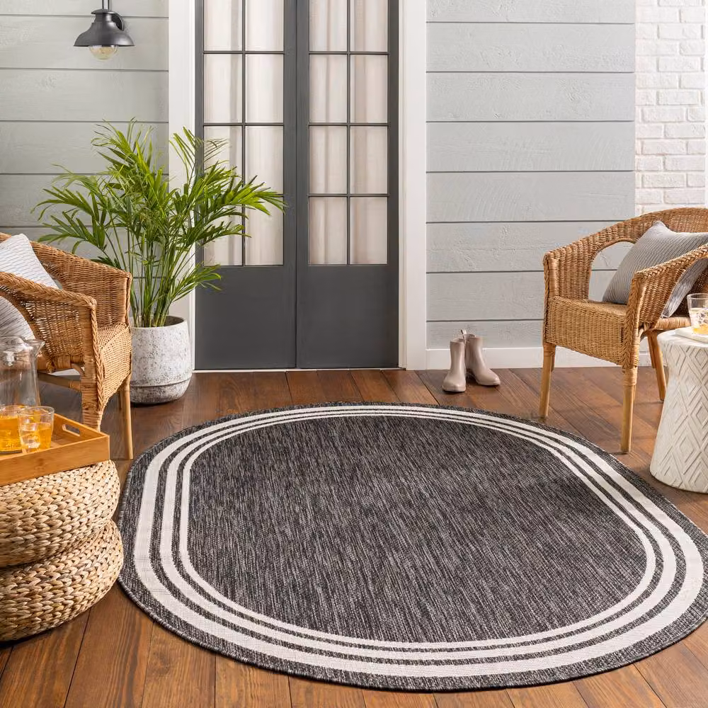 Livabliss Aegean Vintage In- & Outdoor Rug in Grey, Beige and Black, W: 200 cm, D: 275 cm – 4