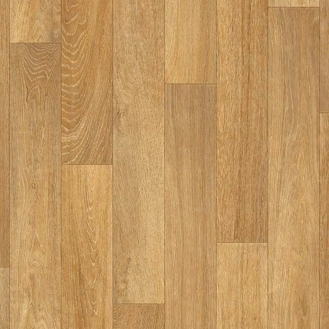 Komscape Wood Look Plastic Vinyl Flooring in Beige