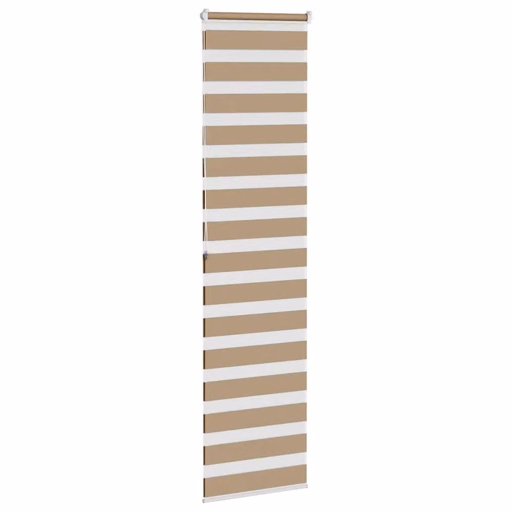 Berkfield Home Elegant Zebra Blind in Sand Brown, W: 55 cm, H: 200 cm – 2