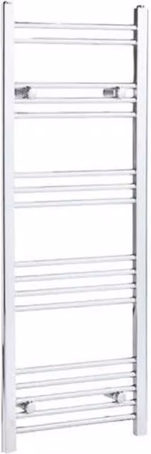 FORGEVIO Heated Towel Rail in Silver Chrome, W: 180 cm, H: 180 cm